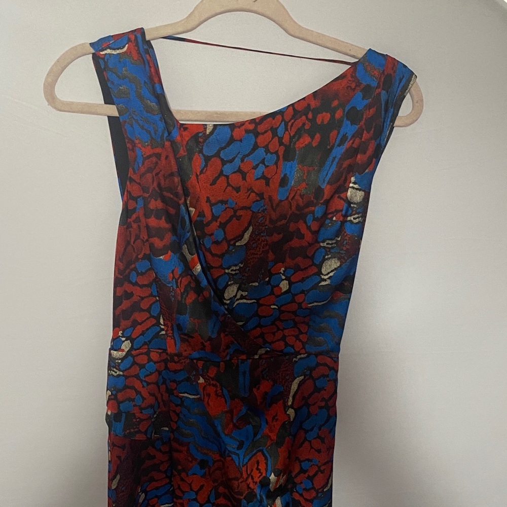 SOLD ! Reiss Open back  Dress in Red and Blue SOLD!